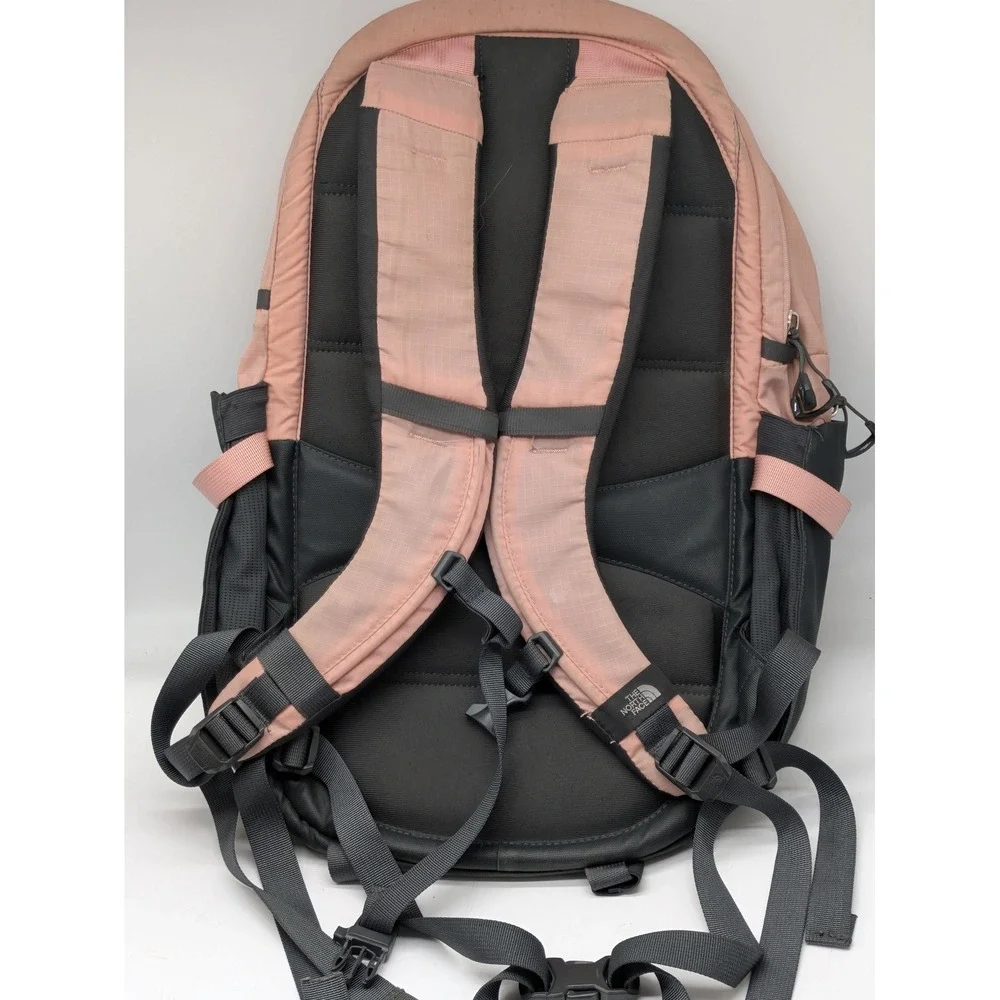 The North Face Recon Backpack Pink Black Laptop School Travel Hiking 18x13x6.5